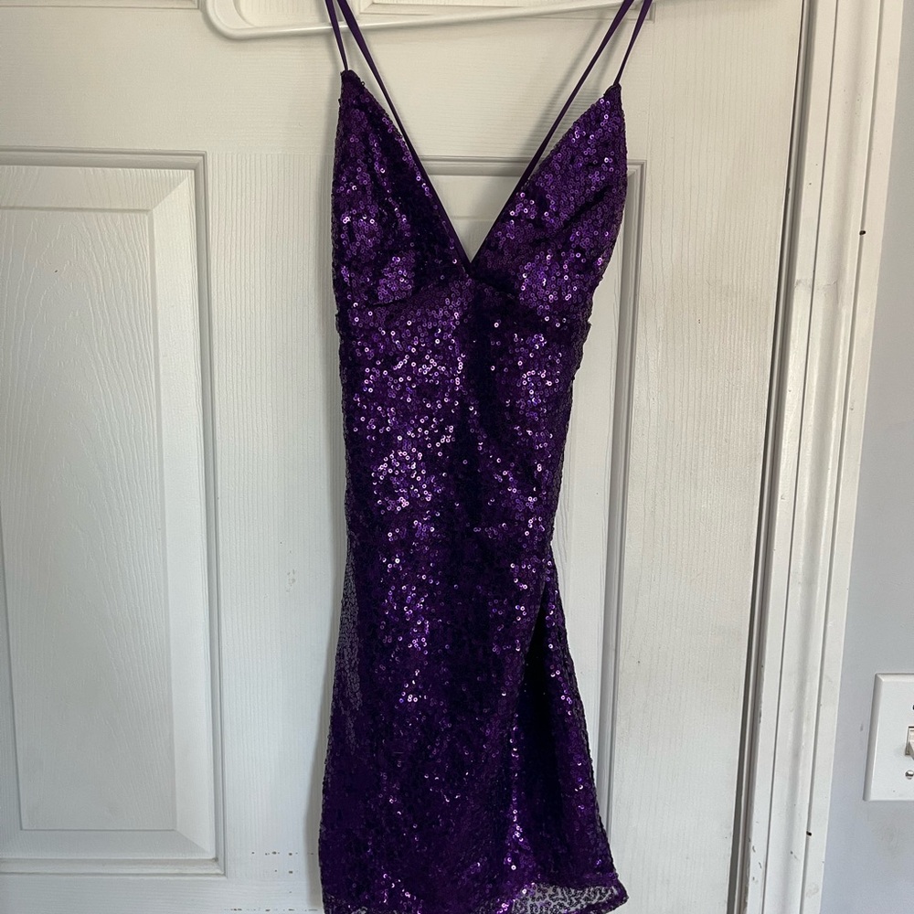 Purple Sequin Dress